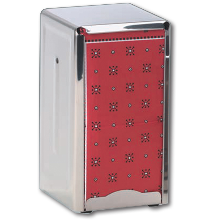 Stainless Steel Napkin Dispenser 3.875"L x 4.75"W x 7.375"H
